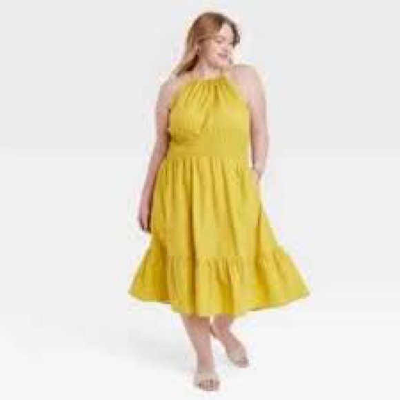 a new day Dresses & Skirts - A New Day Halter Tiered Midi Dress NWT